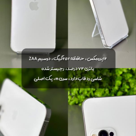 گوشی موبایل اپل مدل آيفون12 پرومکس ZAA ظرفیت 256 گیگابایت (استوک)