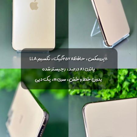 گوشی موبایل اپل مدل آيفون 11پرو مکس LLA ظرفیت 256 گیگابایت (استوک)
